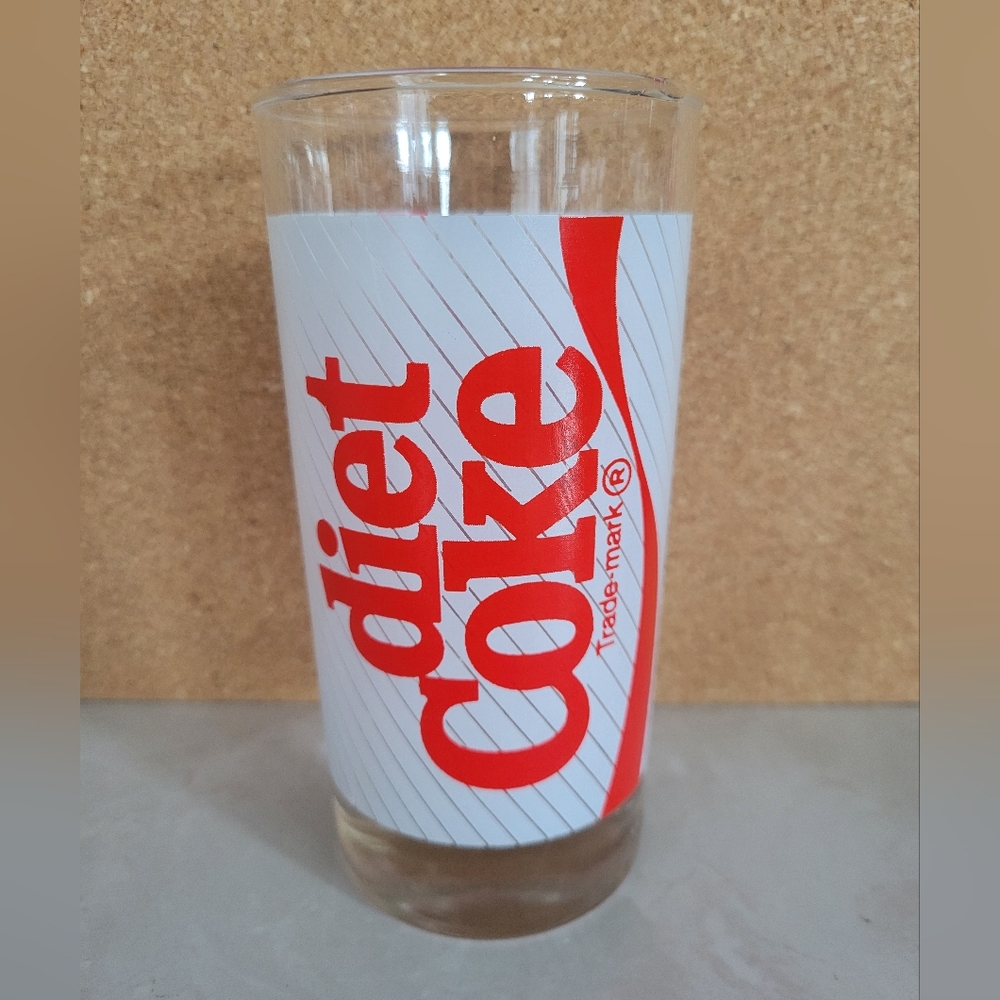 Vintage 80s Diet Coke Drinking Glass
